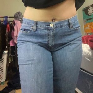 Boot cut light wash jeans